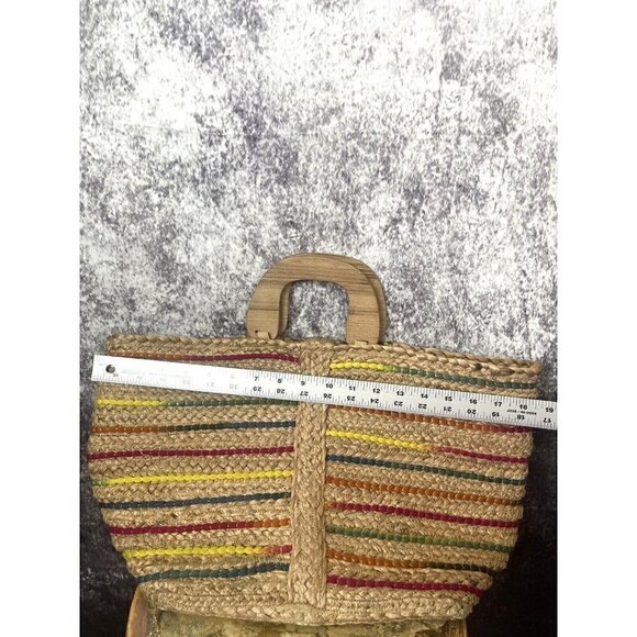 Rainbow Woven Jute Tote Handbag for Women by Antik Kraft - Picture 11 of 13